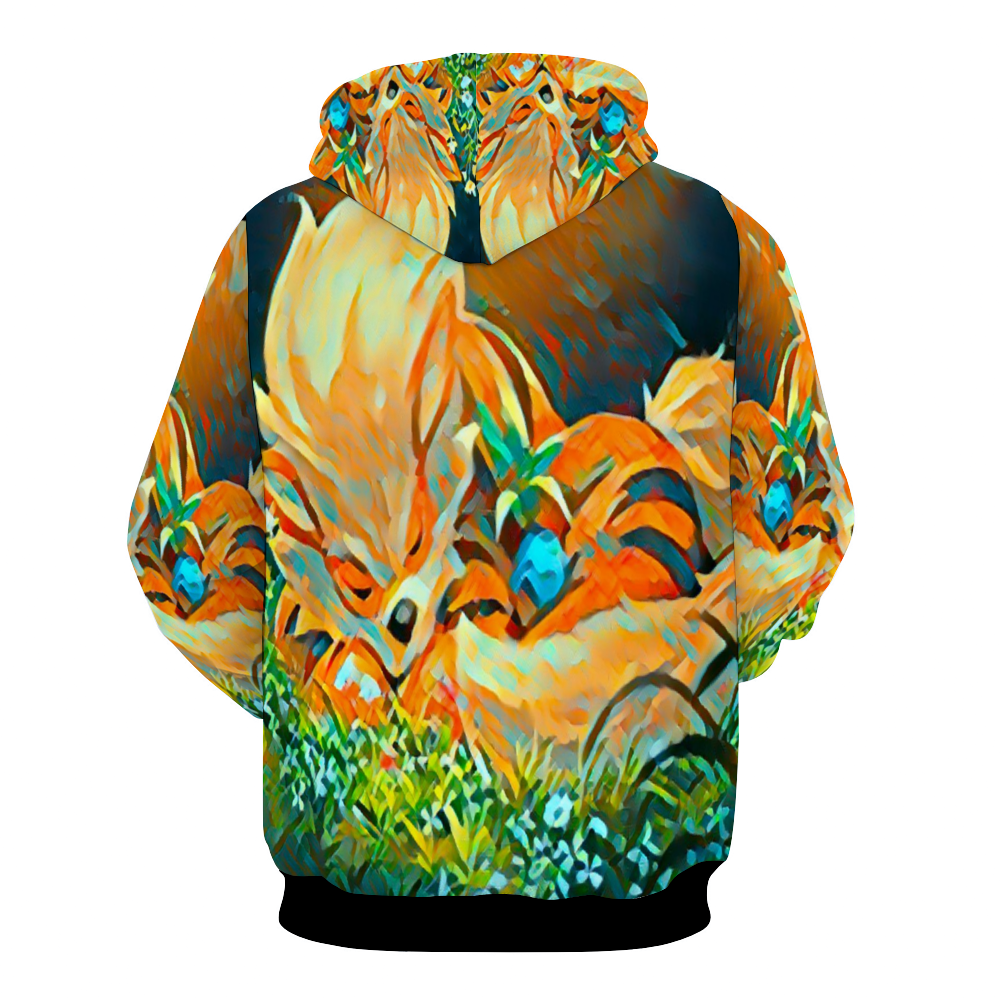 Customizable Unisex All Over Print Plush Hoodies with Pockets