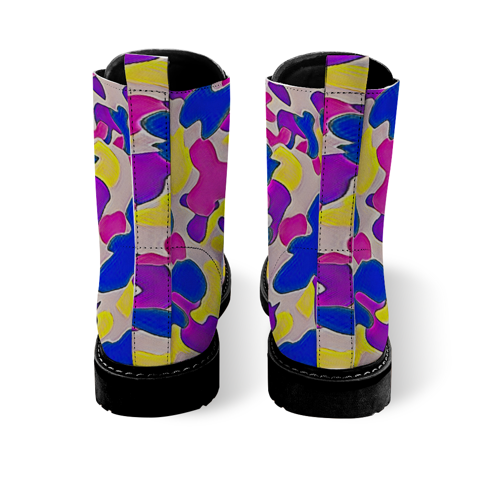 Custom Round Toe Boots Fashion Unisex All Over Print Shoes