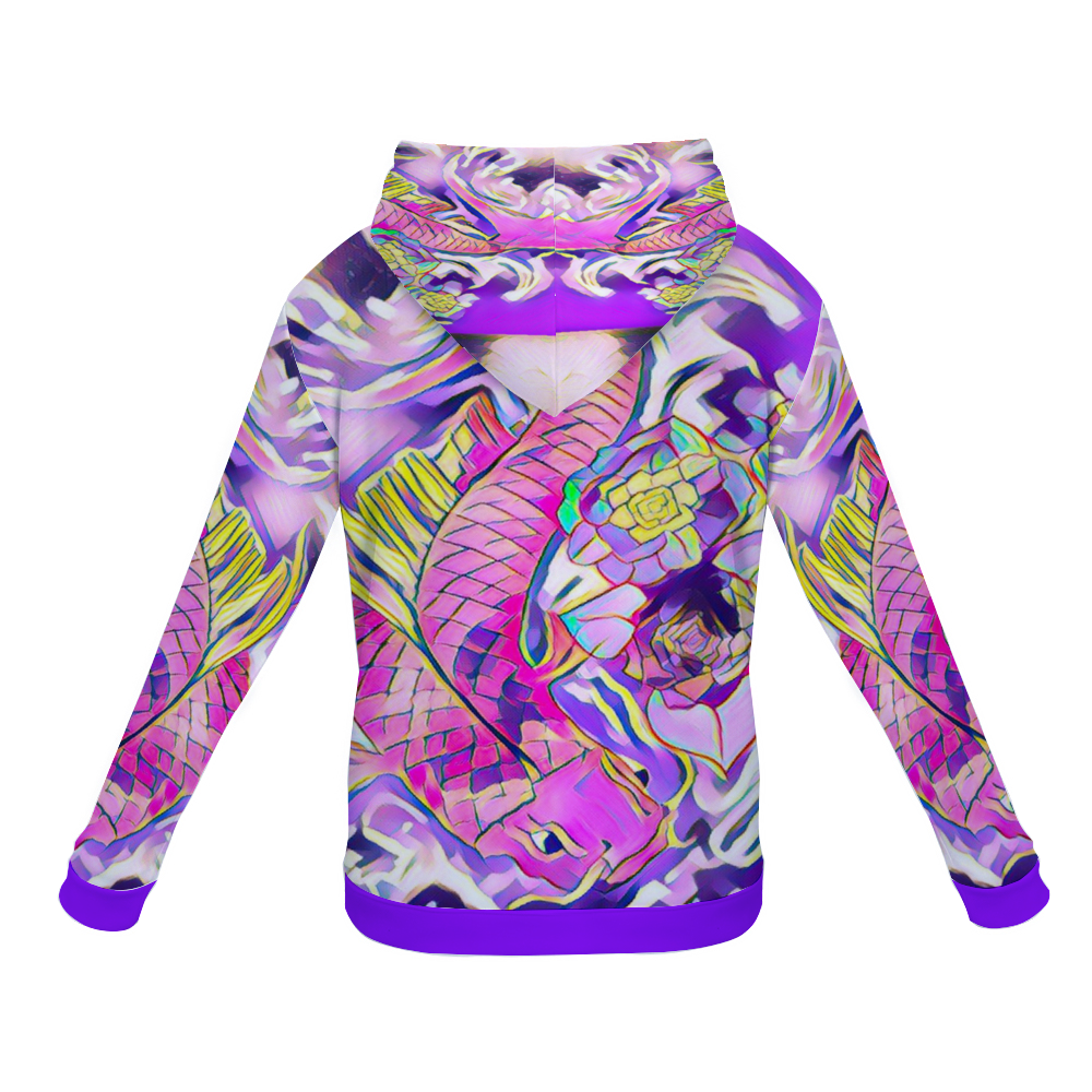 Customizable Unisex All Over Print Plush Hoodies with Pockets