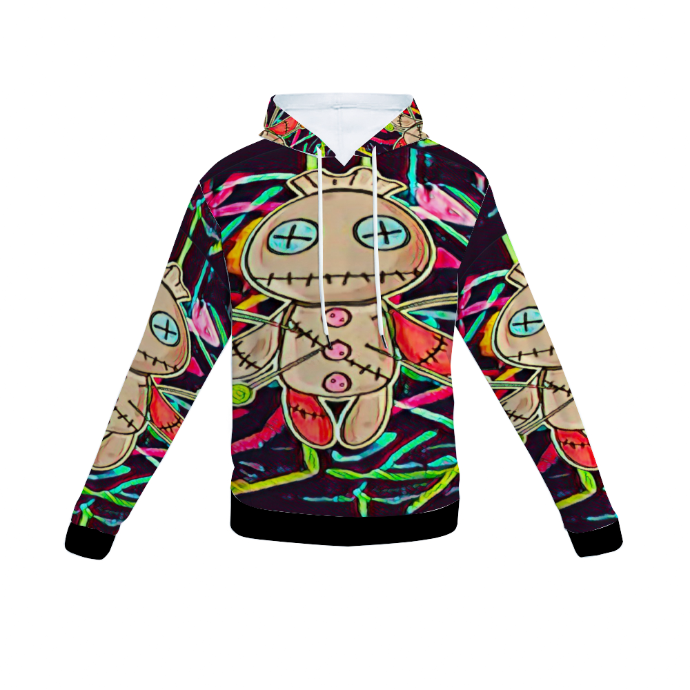 Customizable Unisex All Over Print Plush Hoodies with Pockets