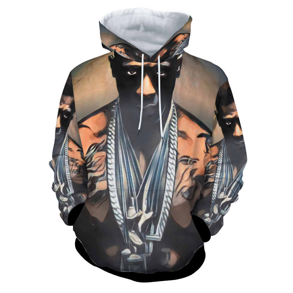 Customizable Unisex All Over Print Plush Hoodies with Pockets