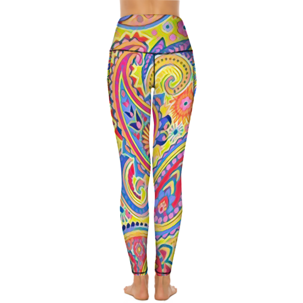 Custom Women's All Over Printed High Waist Yoga Skinny Pants