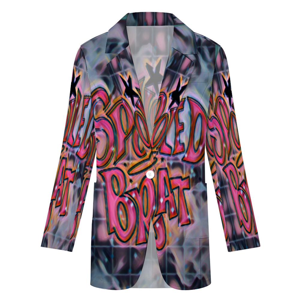 Custom Women's Casual Suit All Over Print Blazer Coat Fashion Light Coat