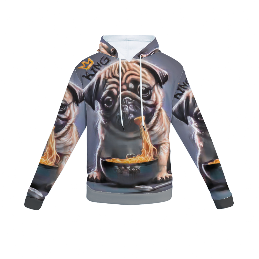 Customizable Unisex All Over Print Plush Hoodies with Pockets