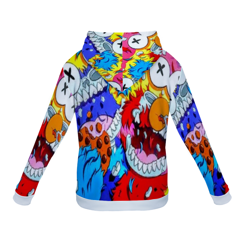 Customizable Unisex All Over Print Plush Hoodies with Pockets