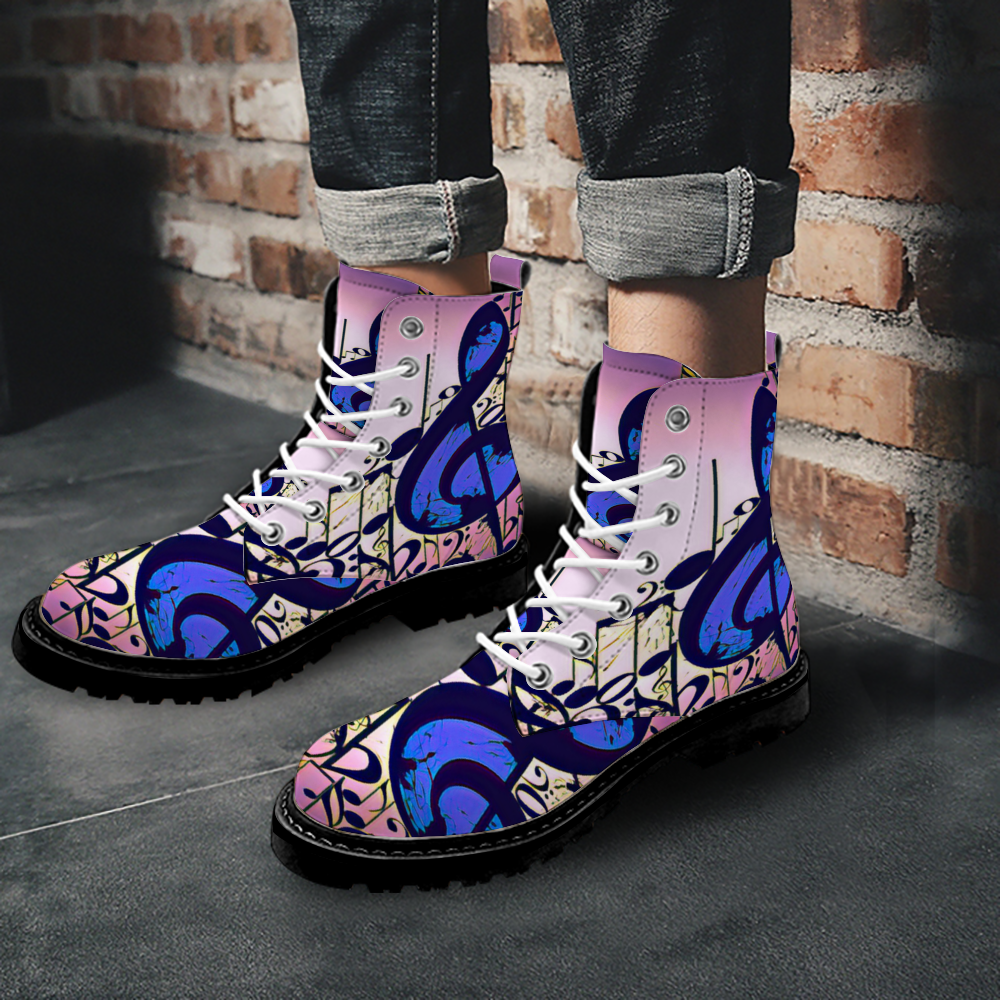 Custom Round Toe Boots Fashion Unisex All Over Print Shoes