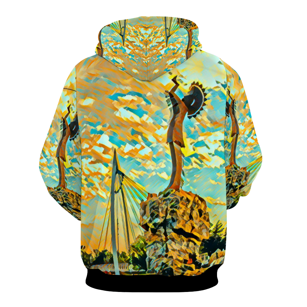 Customizable Unisex All Over Print Plush Hoodies with Pockets