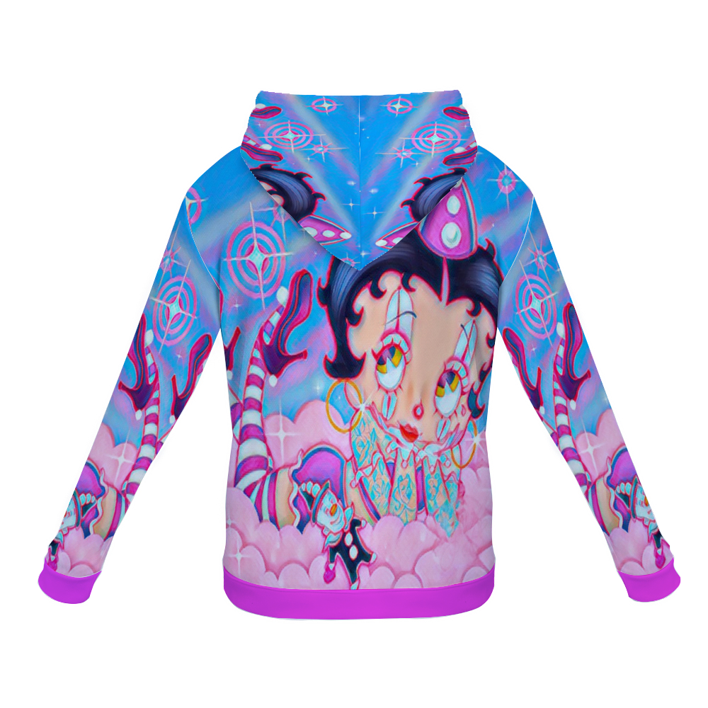 Customizable Unisex All Over Print Plush Hoodies with Pockets