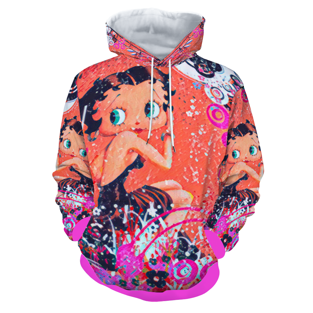 Customizable Unisex All Over Print Plush Hoodies with Pockets