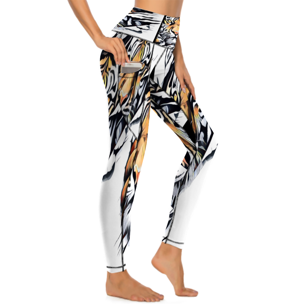 Custom Women's All Over Printed High Waist Yoga Skinny Pants