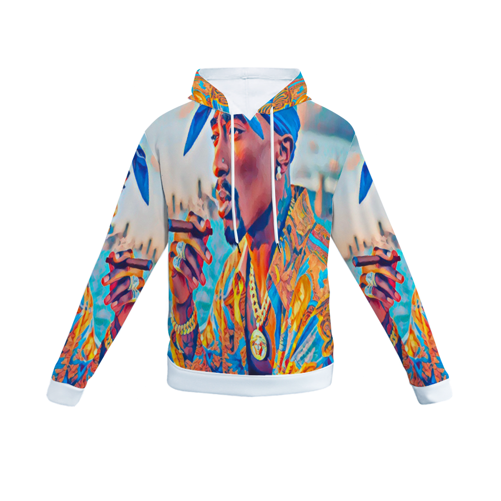 Customizable Unisex All Over Print Plush Hoodies with Pockets