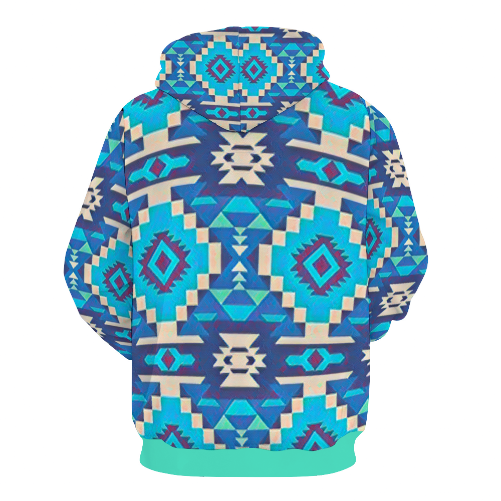 Customizable Unisex All Over Print Plush Hoodies with Pockets