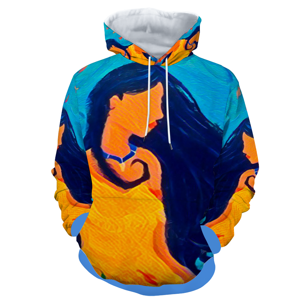 Customizable Unisex All Over Print Plush Hoodies with Pockets