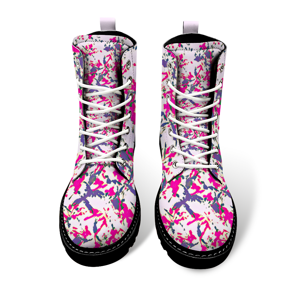 Custom Round Toe Boots Fashion Unisex All Over Print Shoes