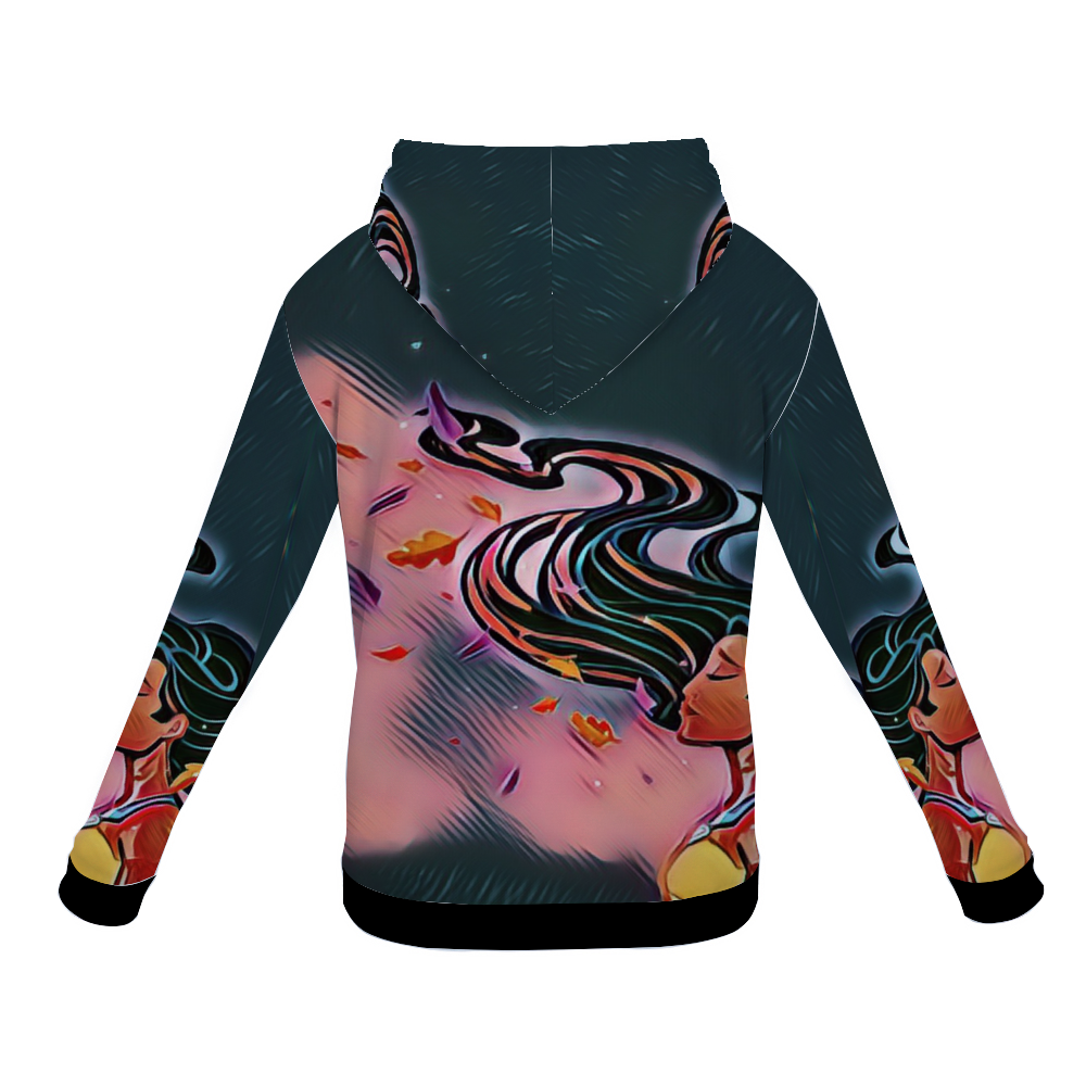 Customizable Unisex All Over Print Plush Hoodies with Pockets