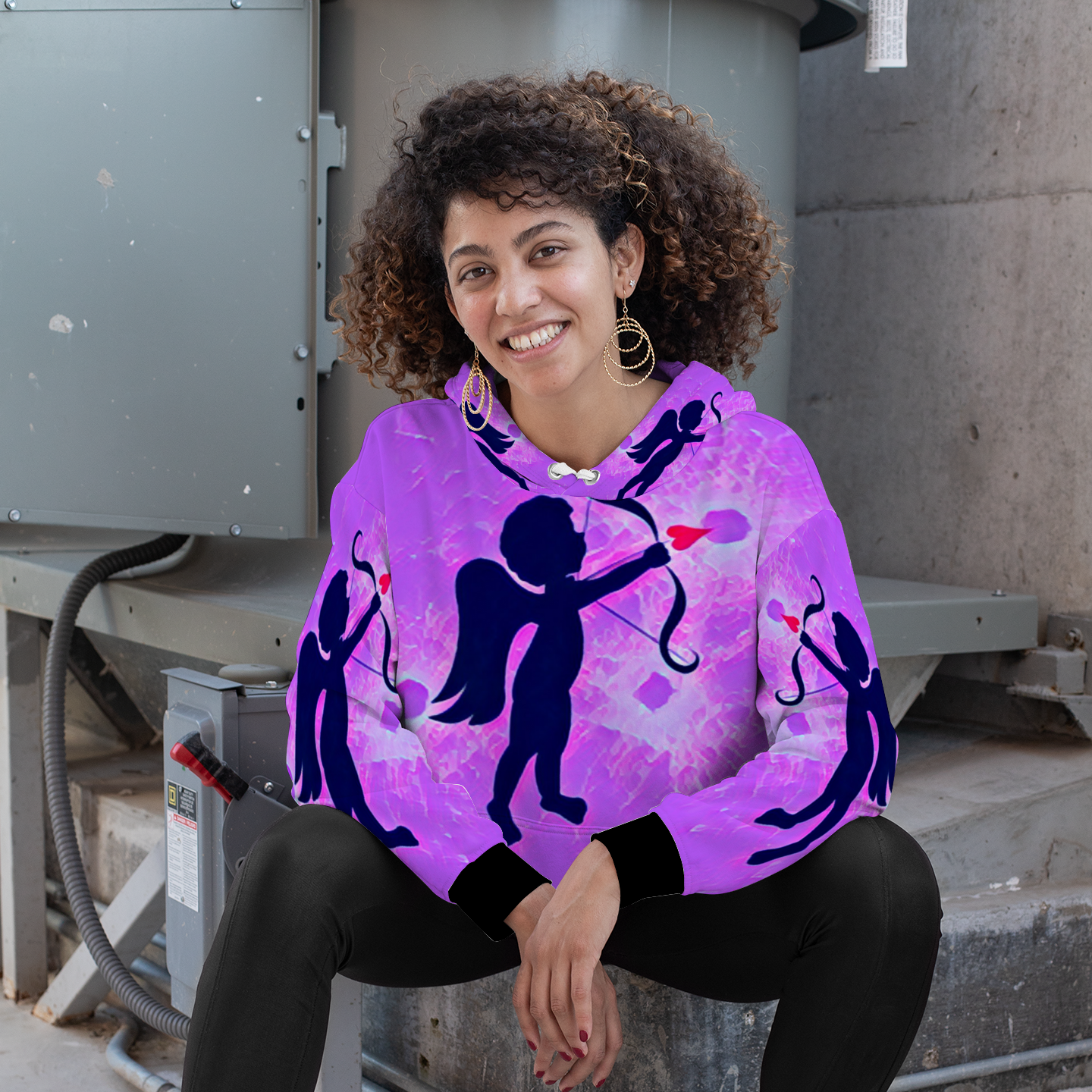 Customizable Unisex All Over Print Plush Hoodies with Pockets