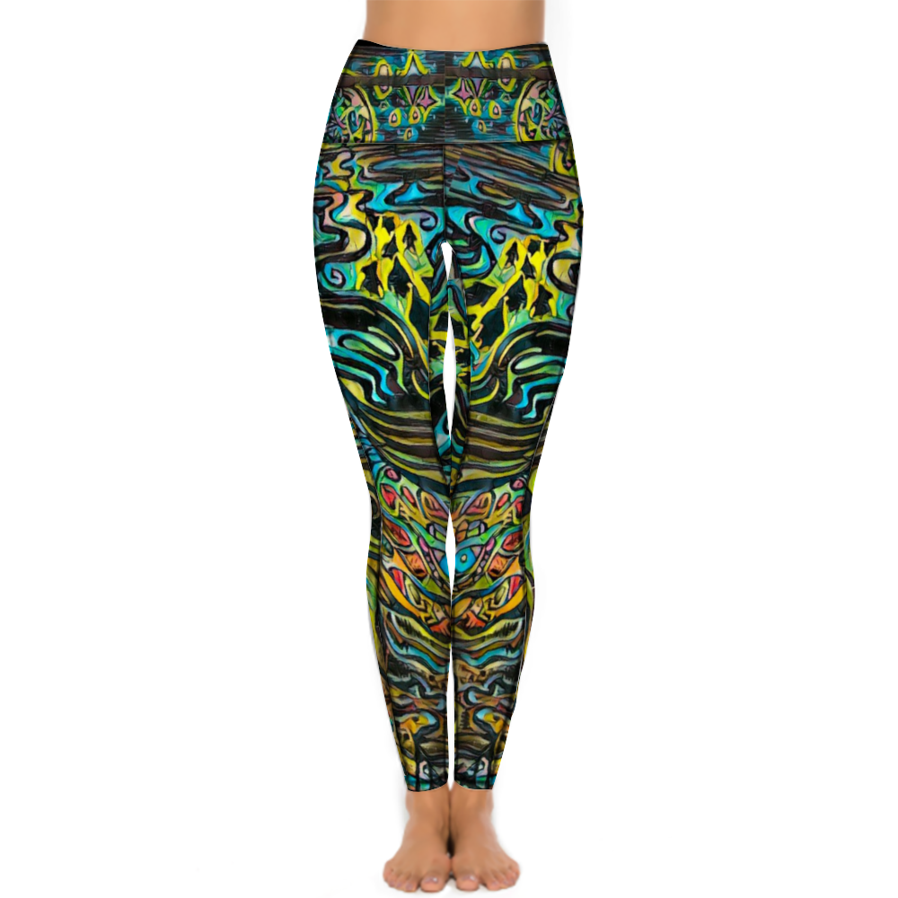 Custom Women's All Over Printed High Waist Yoga Skinny Pants