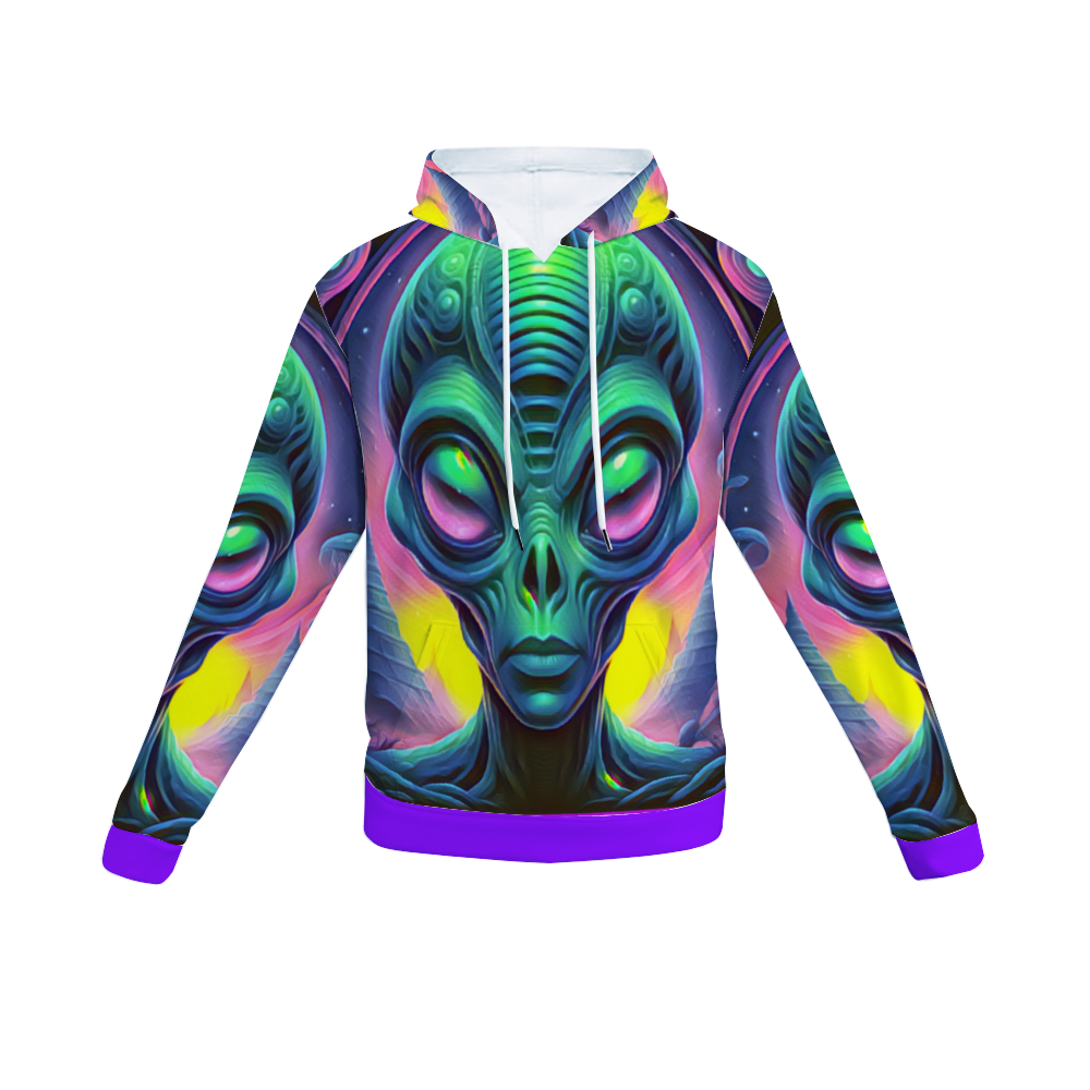 Customizable Unisex All Over Print Plush Hoodies with Pockets