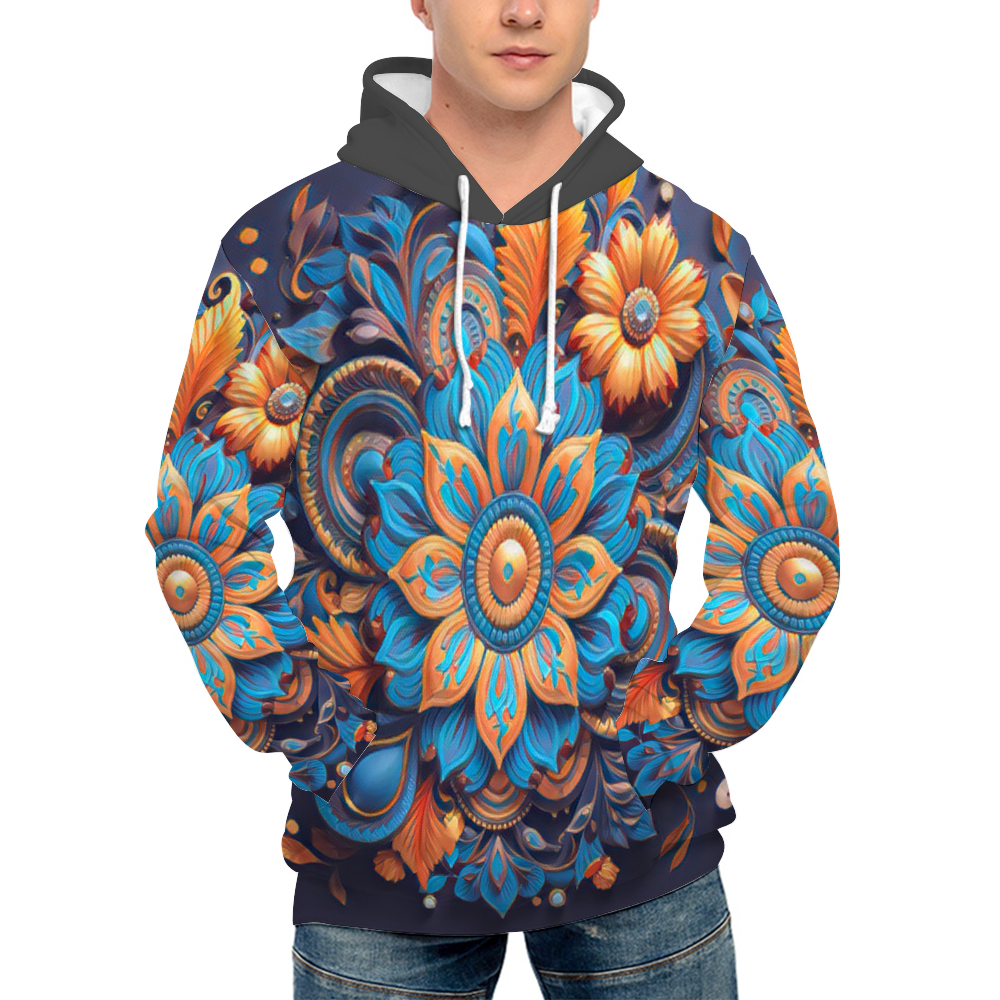 Custom Hoodies Unisex All Over Print Plush Hoodies with Pockets