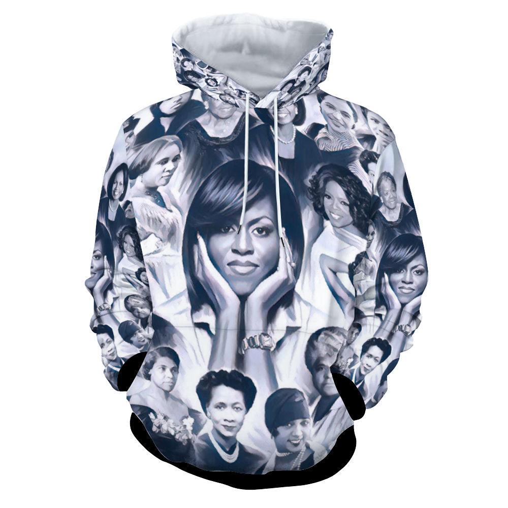 Customizable Unisex All Over Print Plush Hoodies with Pockets