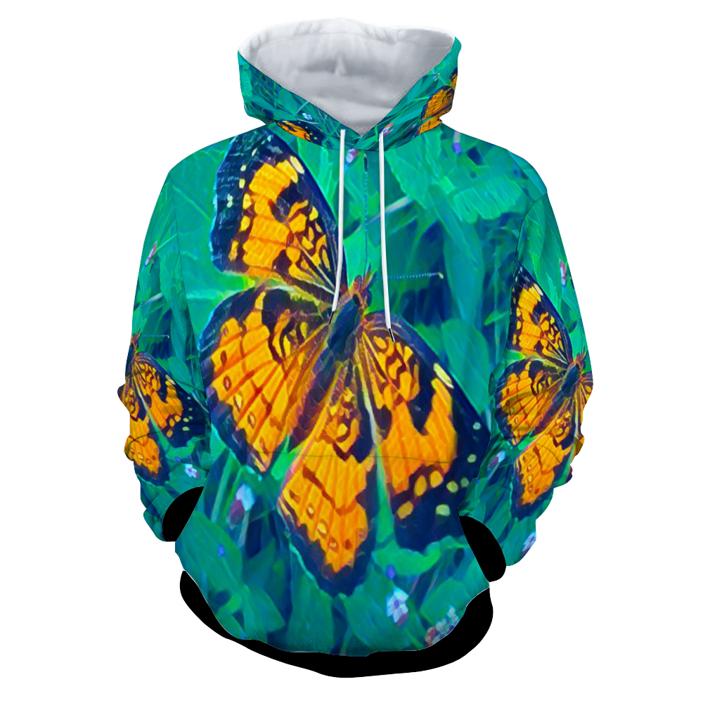 Customizable Unisex All Over Print Plush Hoodies with Pockets