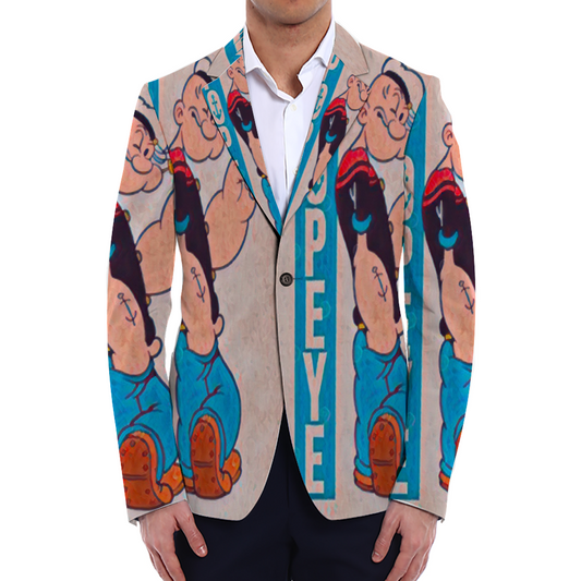 All Over Print Men Casual Suit Blazer Coat Fashion Light Coat