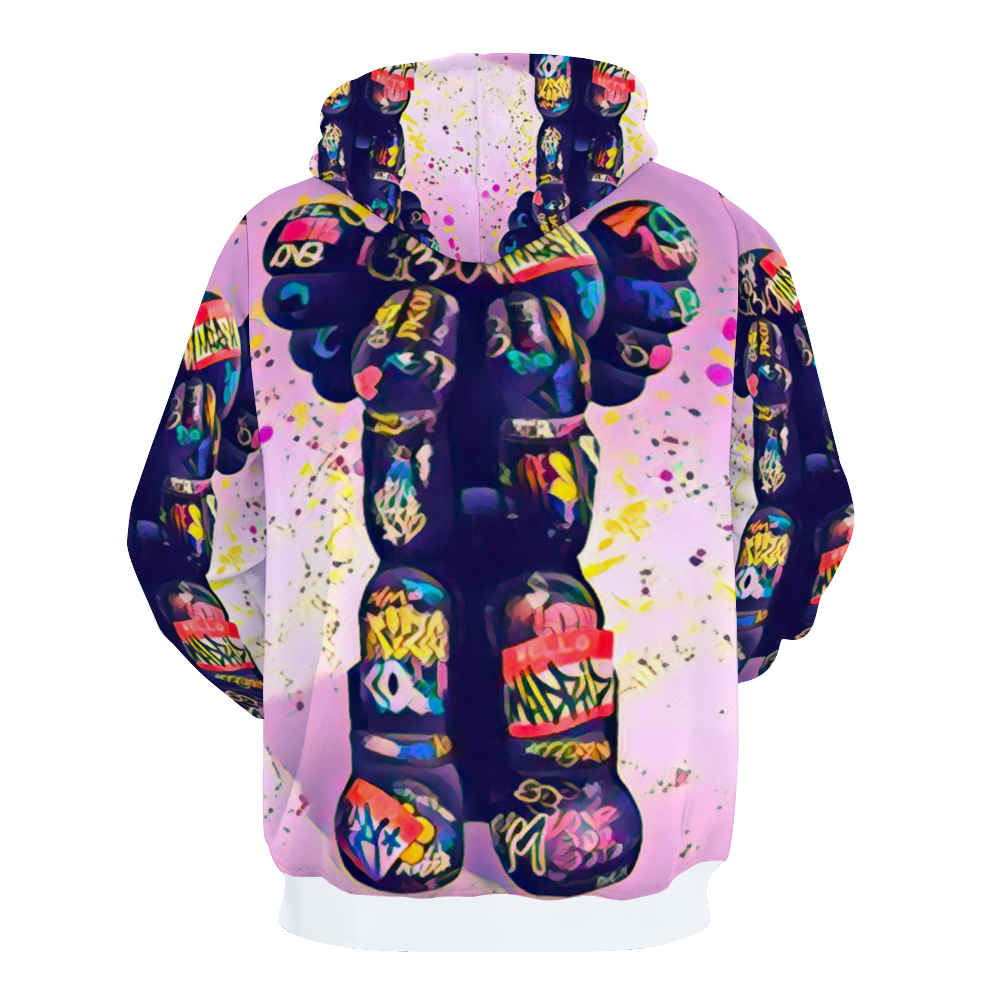 Customizable Unisex All Over Print Plush Hoodies with Pockets