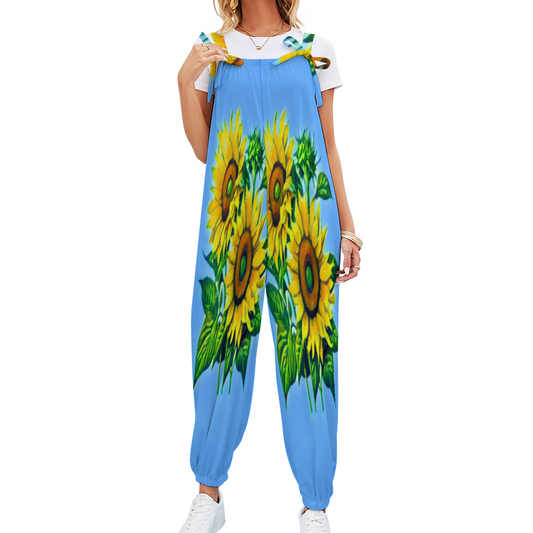 Custom All Over Print Women's Jumpsuit with Suspender