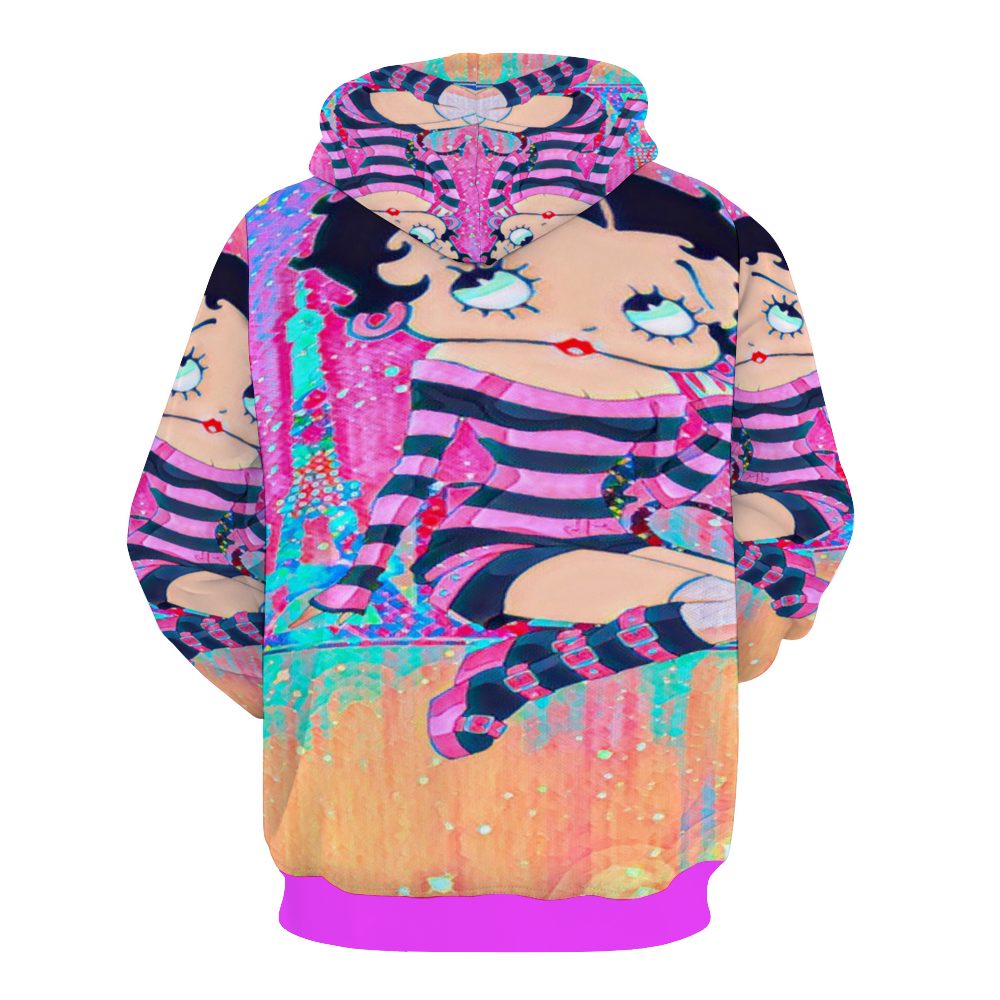 Customizable Unisex All Over Print Plush Hoodies with Pockets