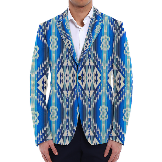 All Over Print Men Casual Suit Blazer Coat Fashion Light Coat