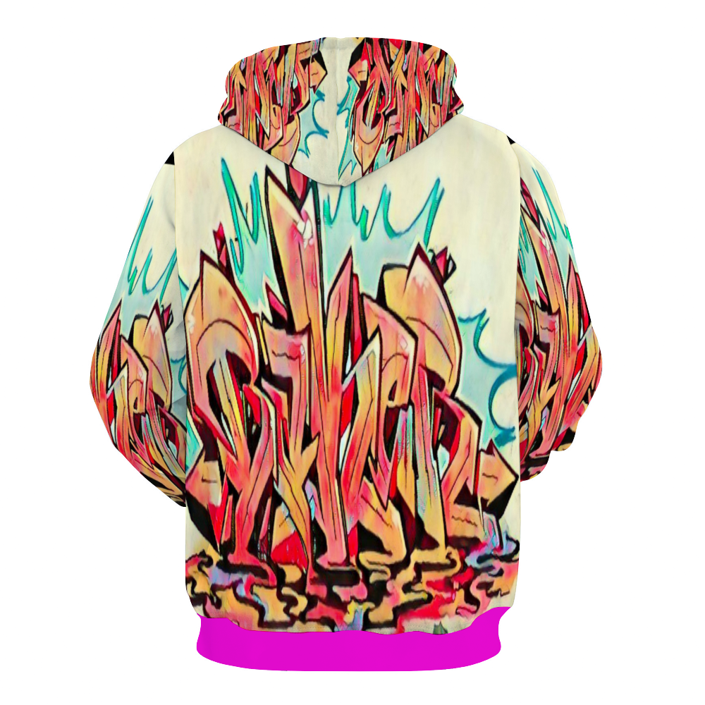 Customizable Unisex All Over Print Plush Hoodies with Pockets