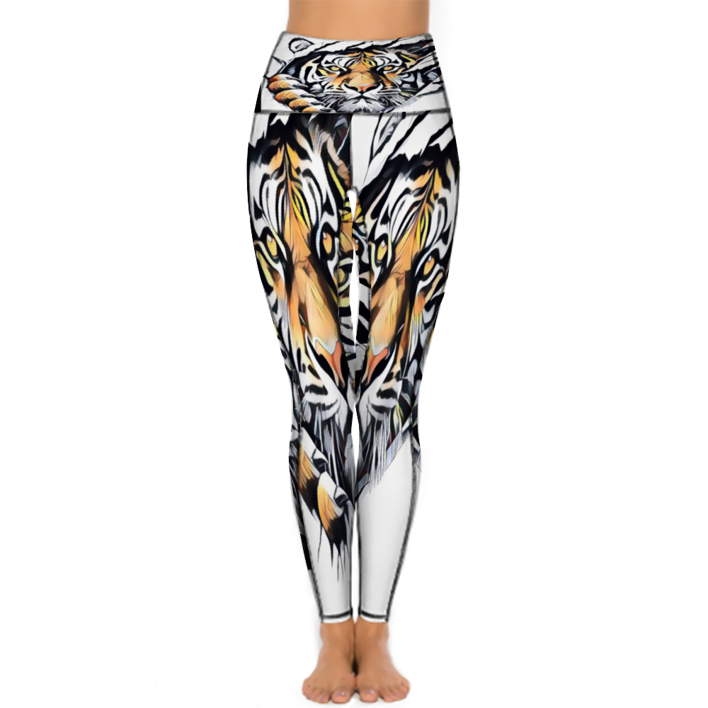 Custom Women's All Over Printed High Waist Yoga Skinny Pants