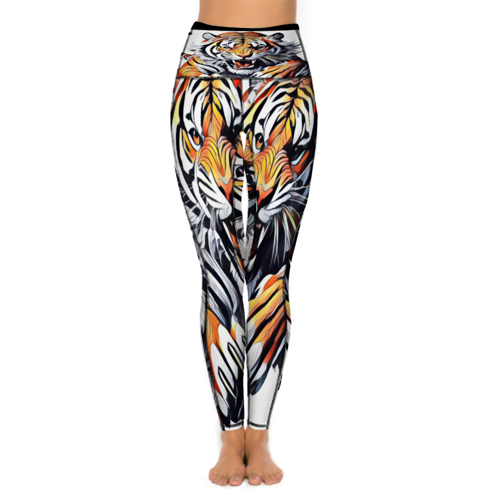 Custom Women's All Over Printed High Waist Yoga Skinny Pants