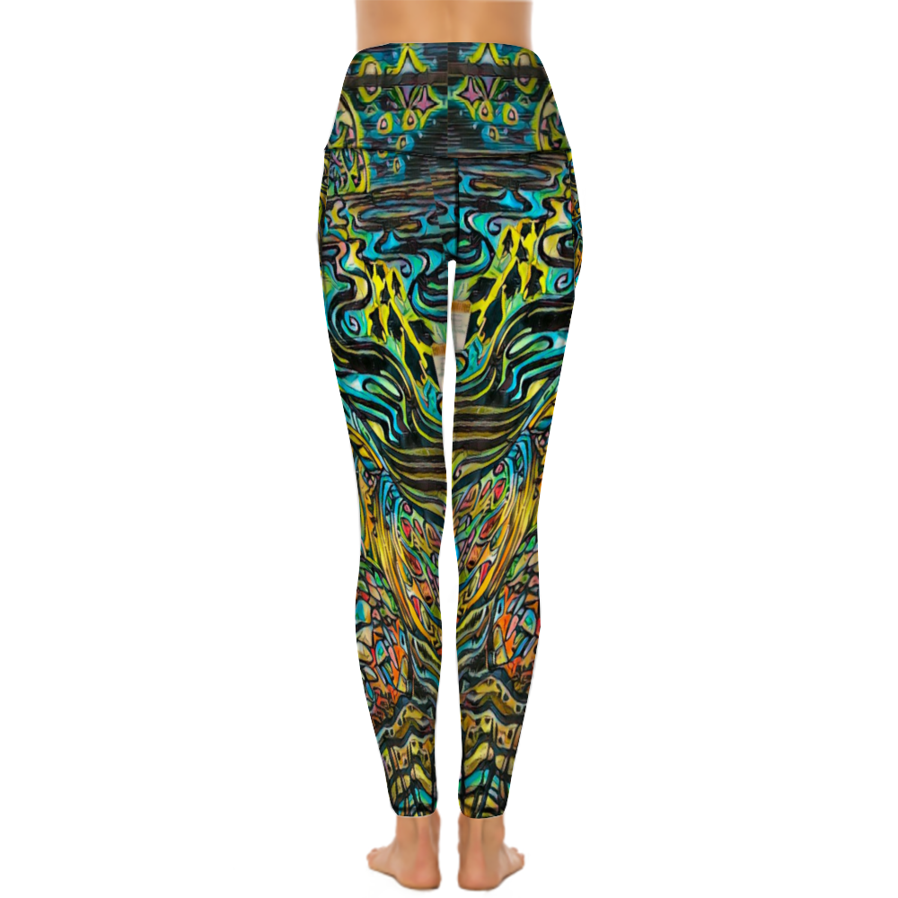 Custom Women's All Over Printed High Waist Yoga Skinny Pants