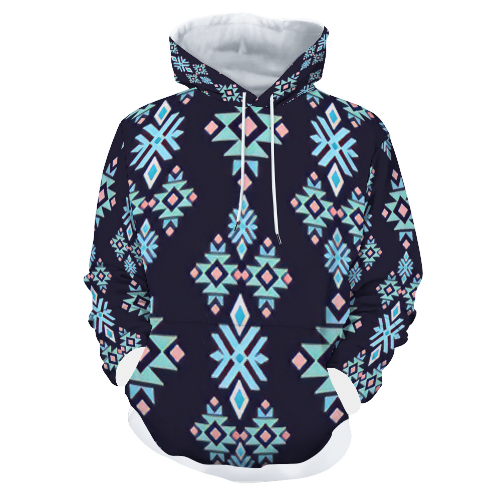 Customizable Unisex All Over Print Plush Hoodies with Pockets