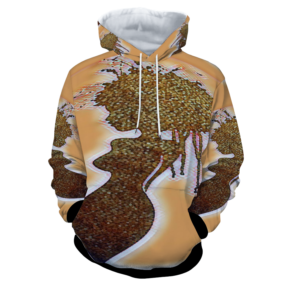 Customizable Unisex All Over Print Plush Hoodies with Pockets