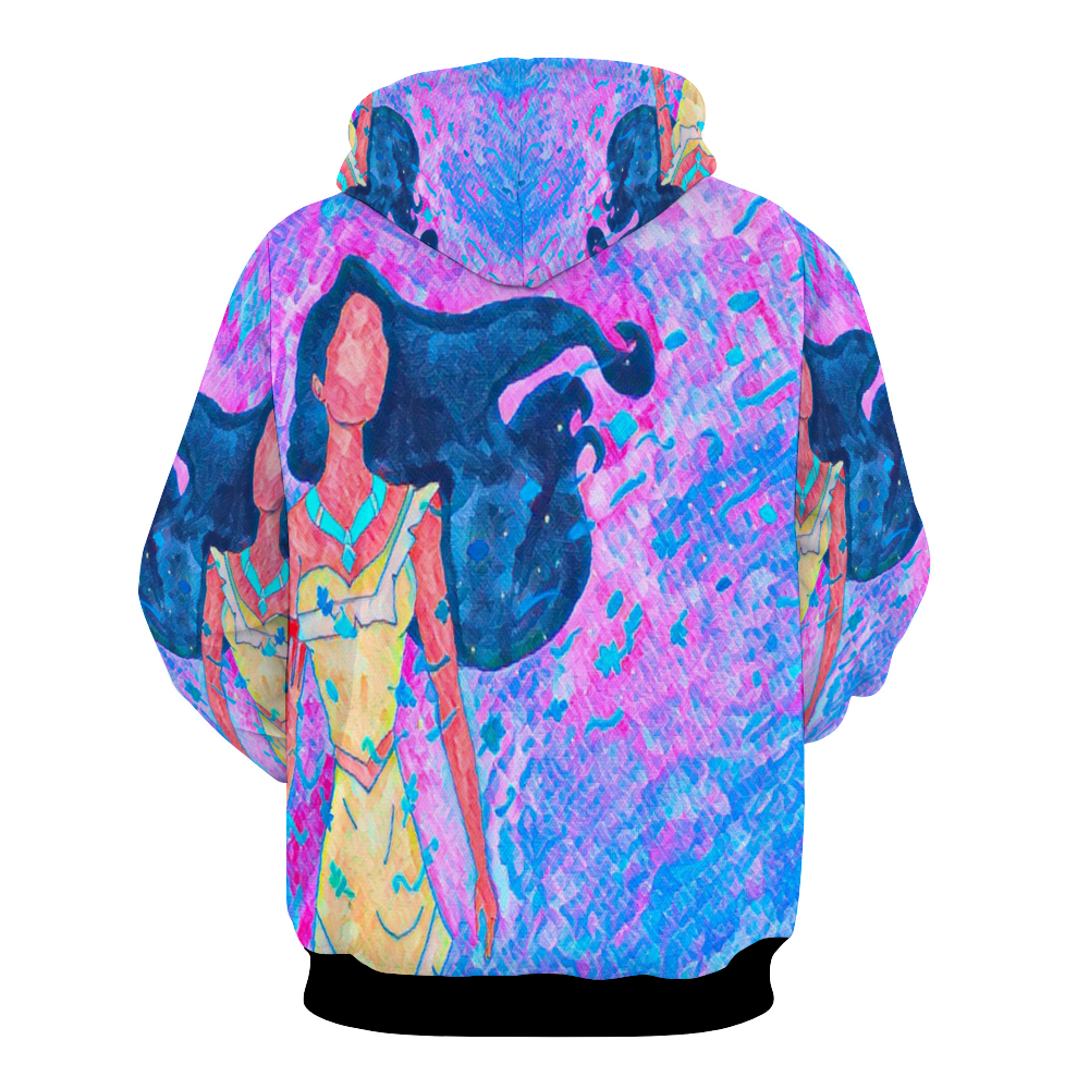 Customizable Unisex All Over Print Plush Hoodies with Pockets