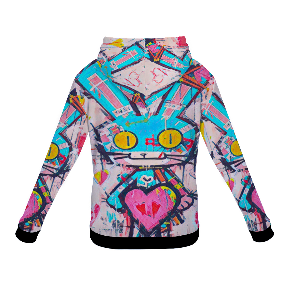 Customizable Unisex All Over Print Plush Hoodies with Pockets