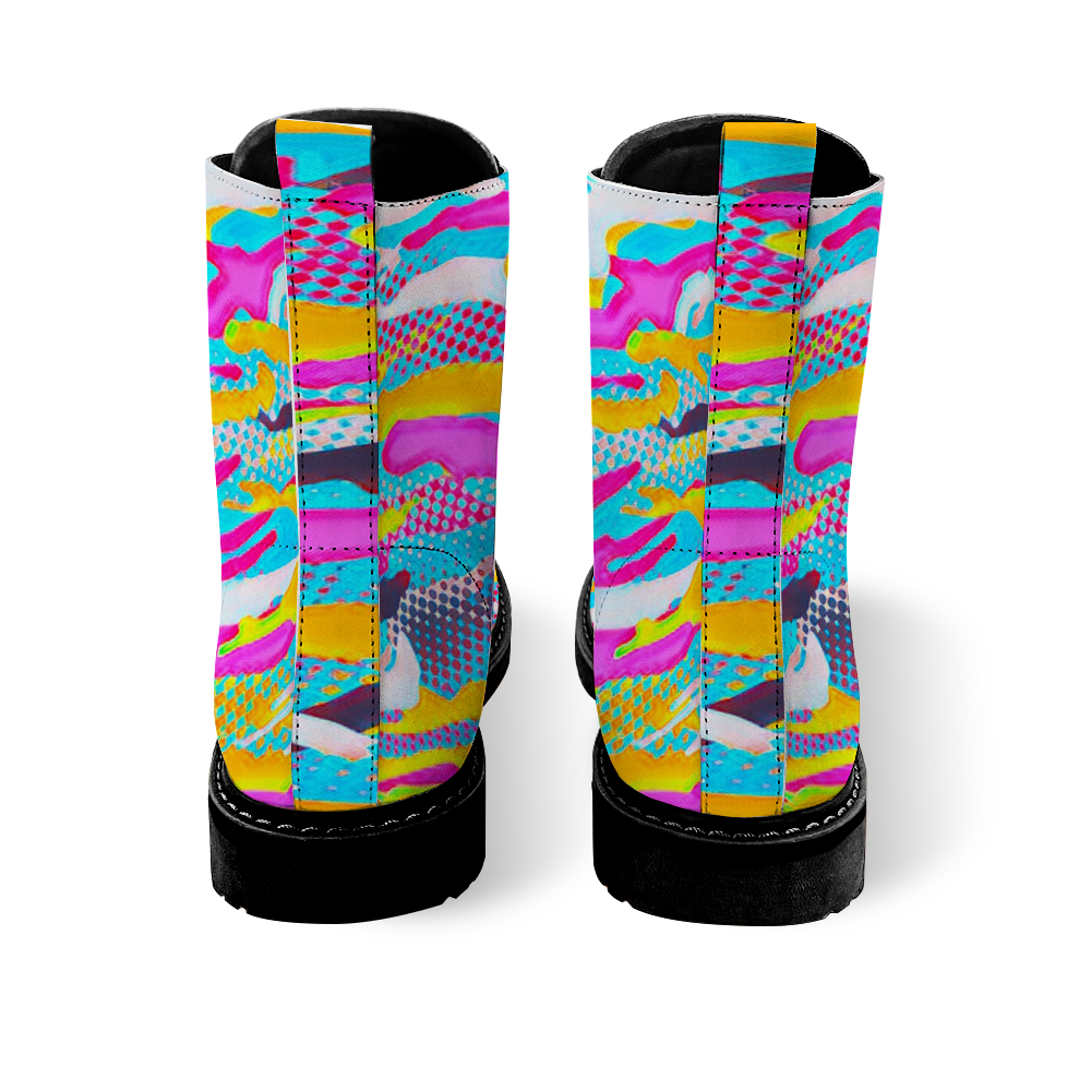 Custom Round Toe Boots Fashion Unisex All Over Print Shoes