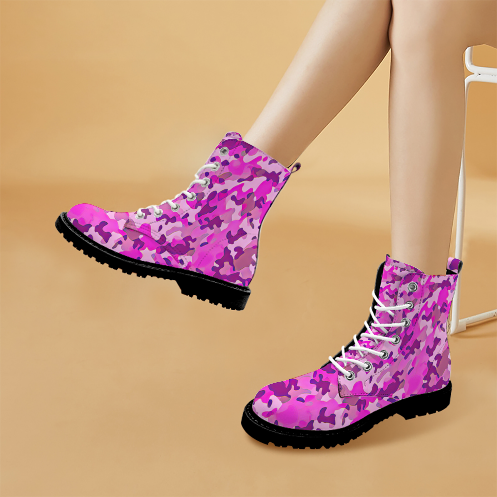 Custom Round Toe Boots Fashion Unisex All Over Print Shoes