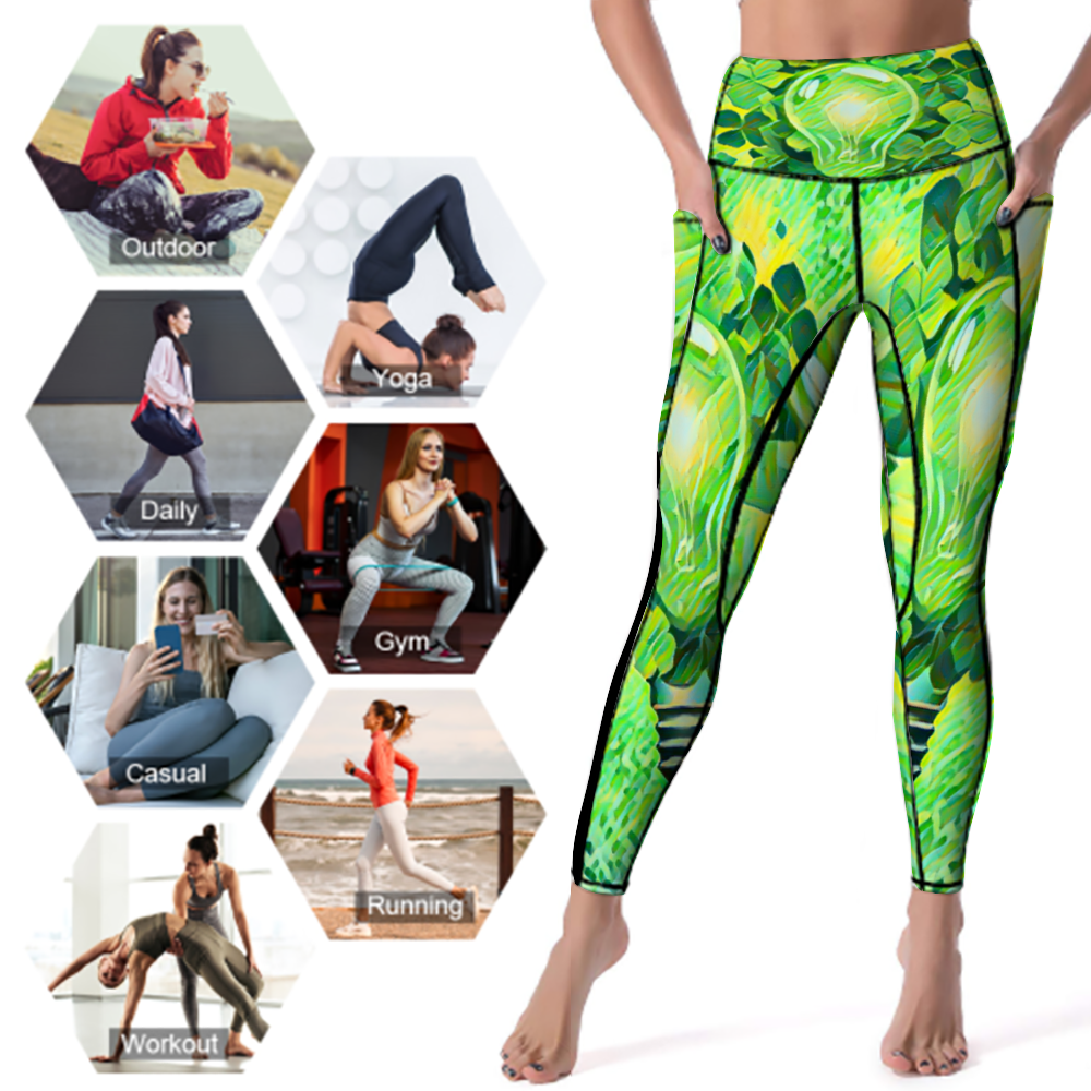 Custom Women's All Over Printed High Waist Yoga Skinny Pants