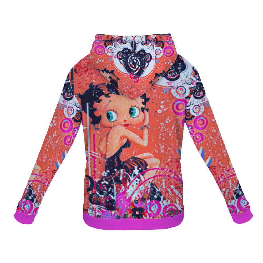 Customizable Unisex All Over Print Plush Hoodies with Pockets