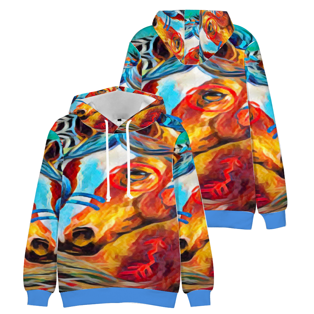 Custom Unisex Hoodies Novelty Pullover Sweatshirts  without Pockets