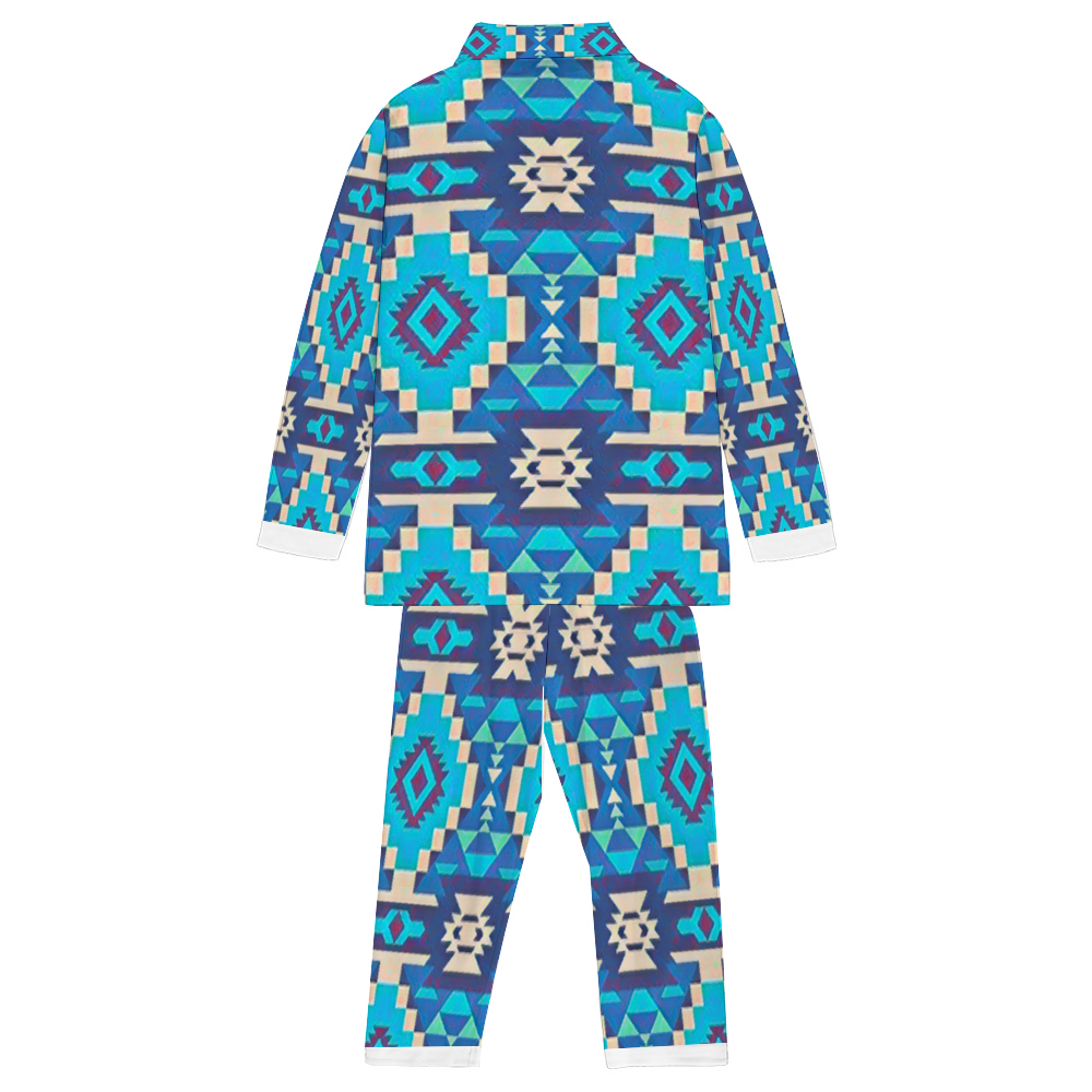 Custom Unisex  All Over Print Long Sleeve Pajamas Set of Shirt & Pants for Adults Sleeper Set Lounge Clothing