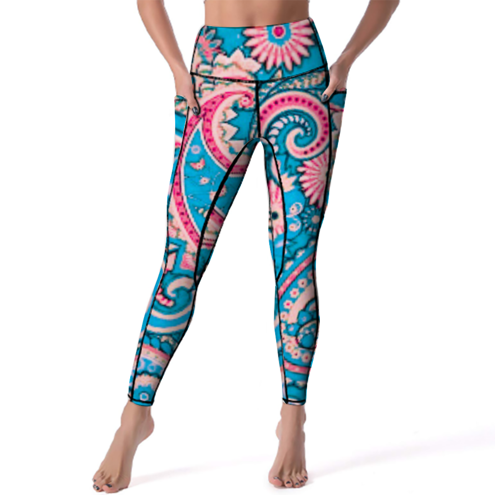 Custom Women's All Over Printed High Waist Yoga Skinny Pants