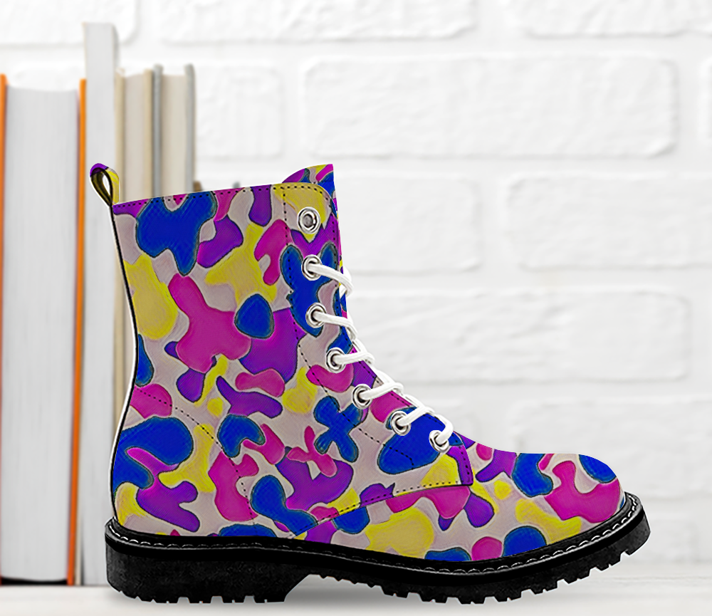 Custom Round Toe Boots Fashion Unisex All Over Print Shoes