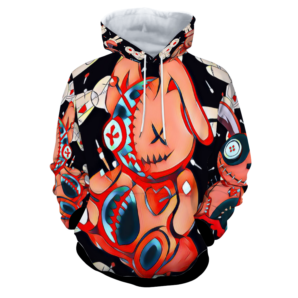 Customizable Unisex All Over Print Plush Hoodies with Pockets