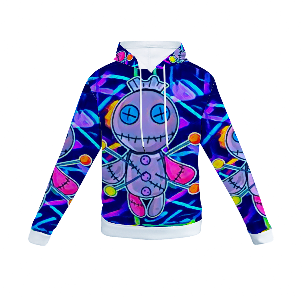 Customizable Unisex All Over Print Plush Hoodies with Pockets