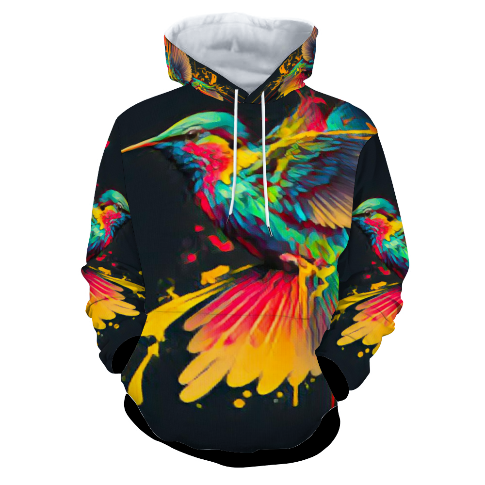 Customizable Unisex All Over Print Plush Hoodies with Pockets