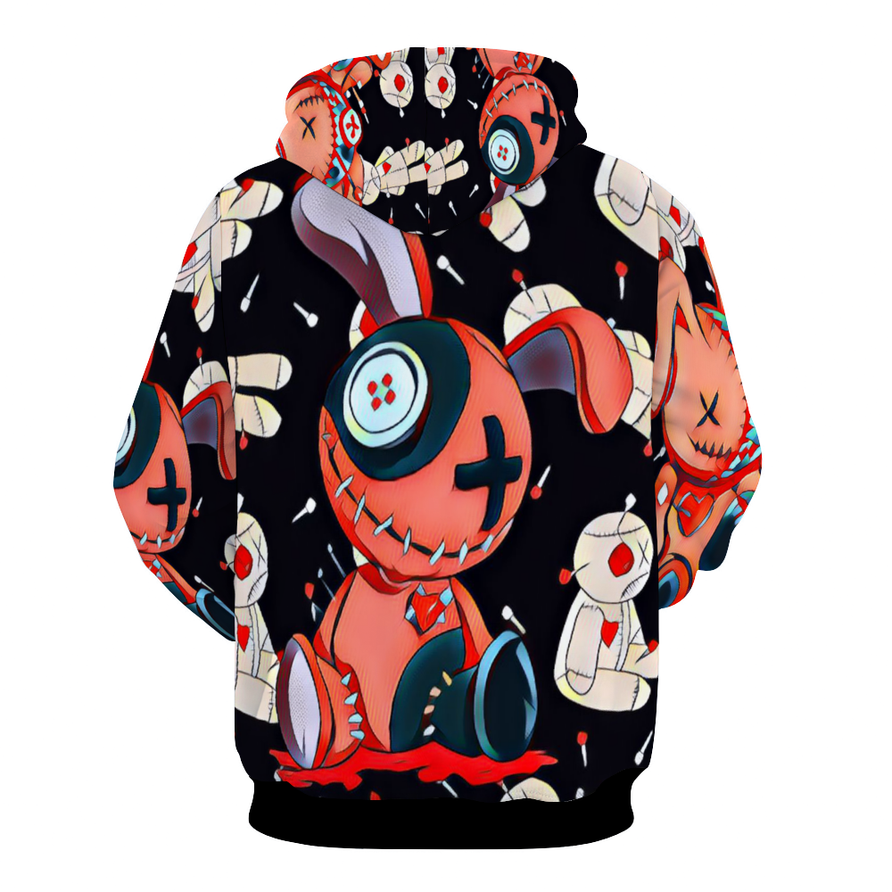 Customizable Unisex All Over Print Plush Hoodies with Pockets